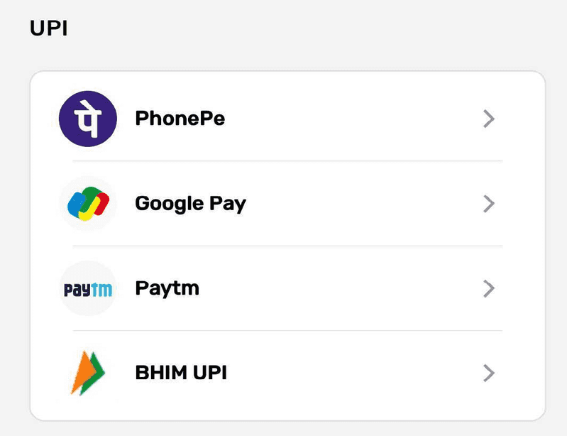 Step 4 > Choose Payment Modes 